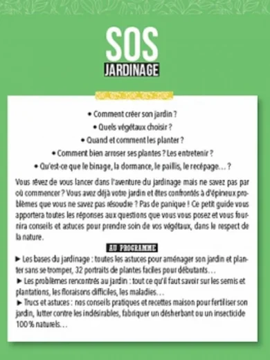 SOS Jardinage, le petit guide du jardinier débutant