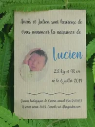 Faire-part de naissance à semer (Classique)