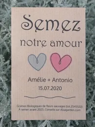 Cadeau d'invité mariage à semer (Semez notre amour)